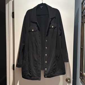 Torrid Black Cotton with Spandex Jacket - Size 4
